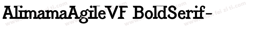 AlimamaAgileVF BoldSerif字体转换